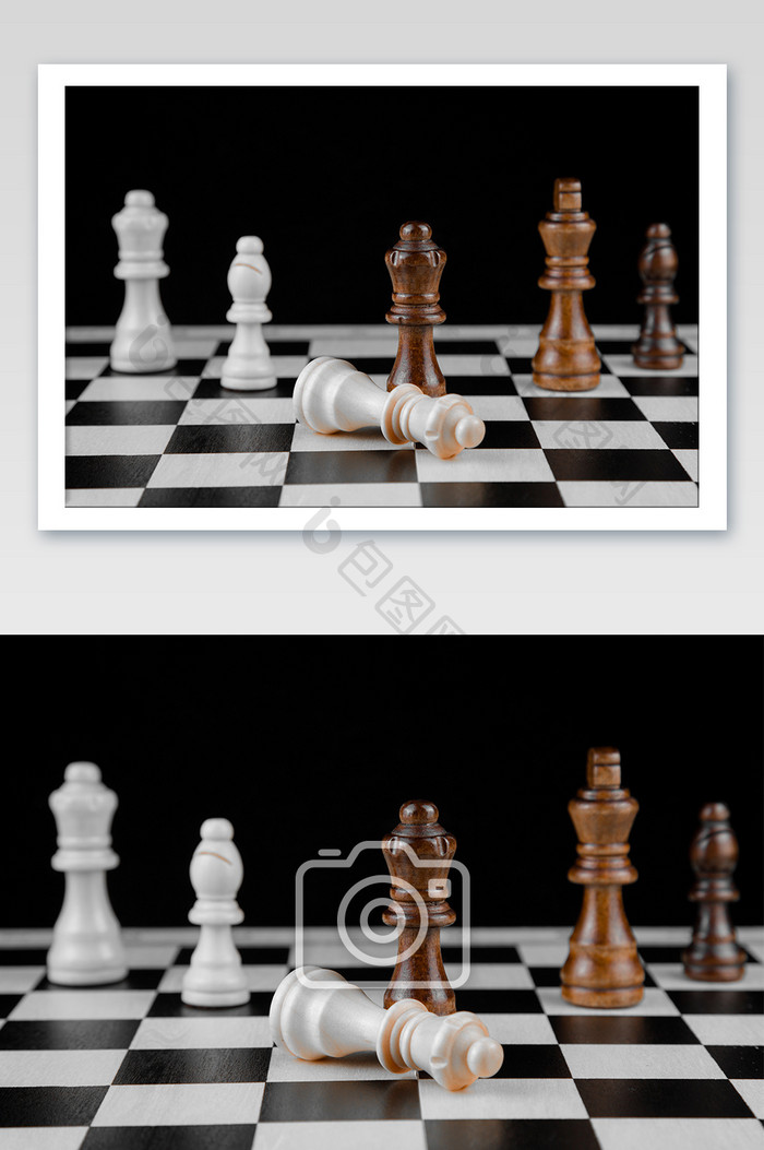 国际象棋益智玩具棋盘摄影图片
