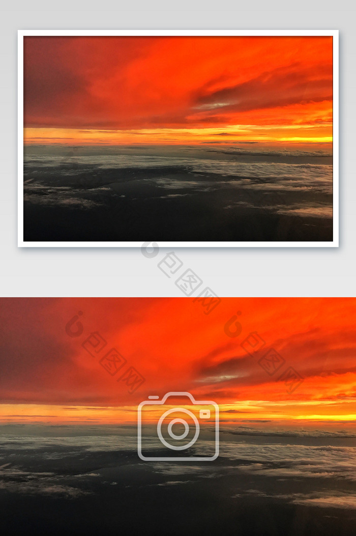 红色云朵摄影图片