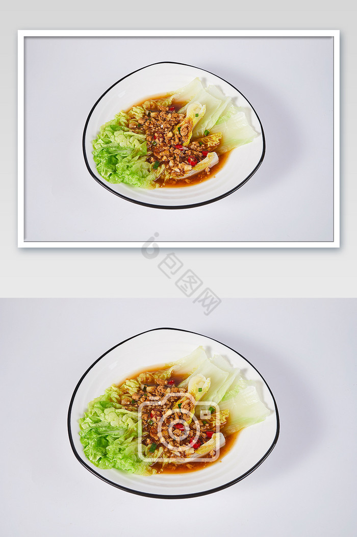 白菜绿色杭白菜新鲜白底蔬菜美食摄影图片