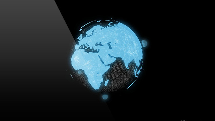 地球三维旋转科技UI动效背景视频素材