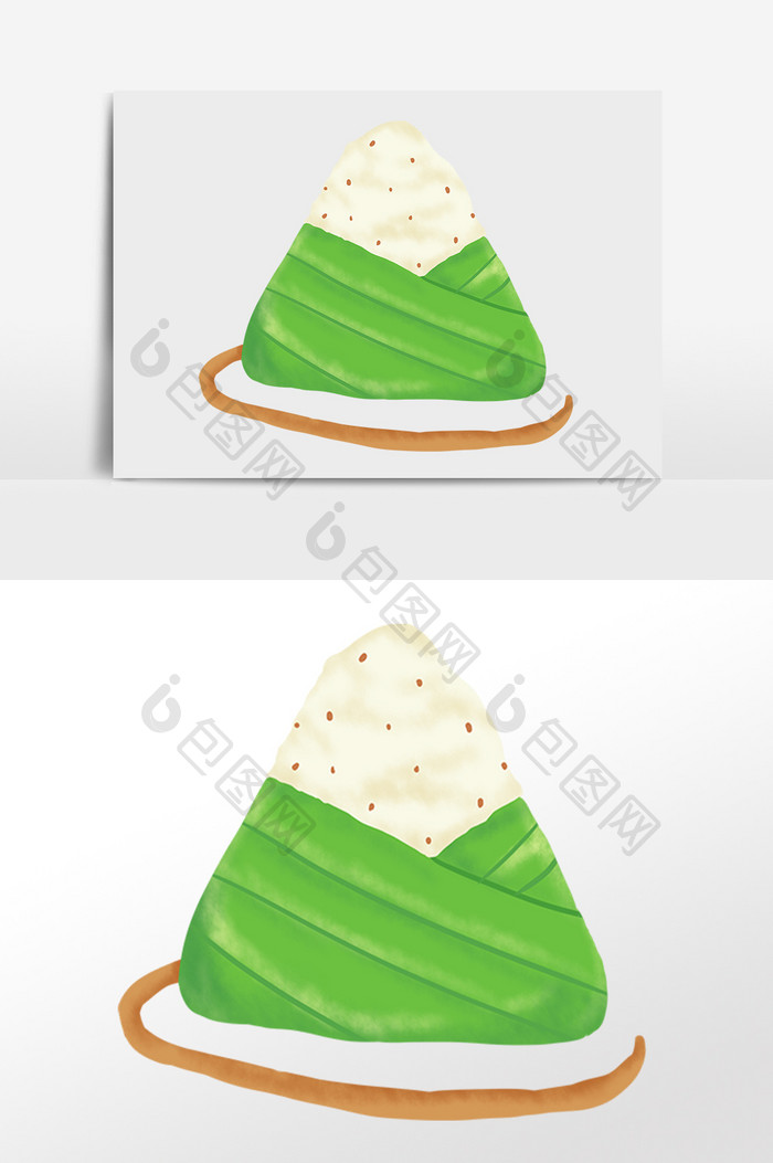 传统小吃粽子端午节插画