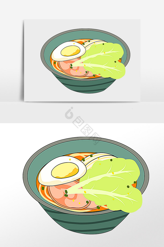 餐饮食物面条插画图片