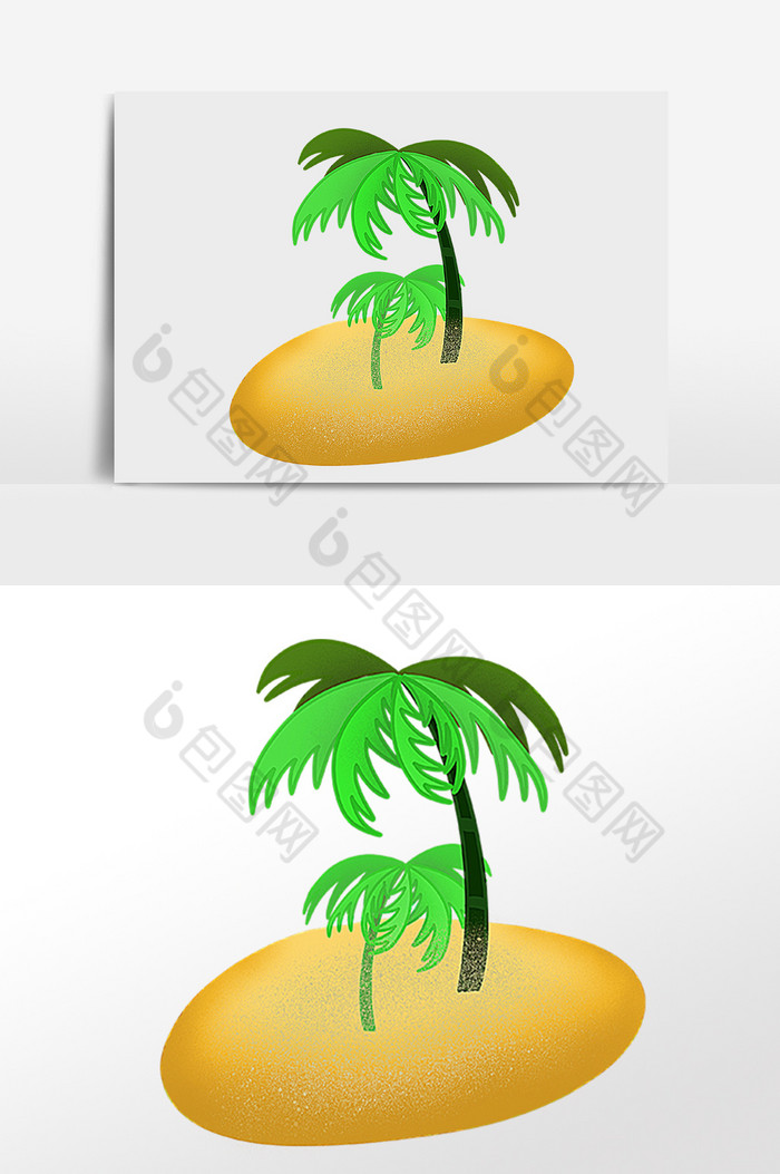 夏季度假旅游椰子树插画图片图片