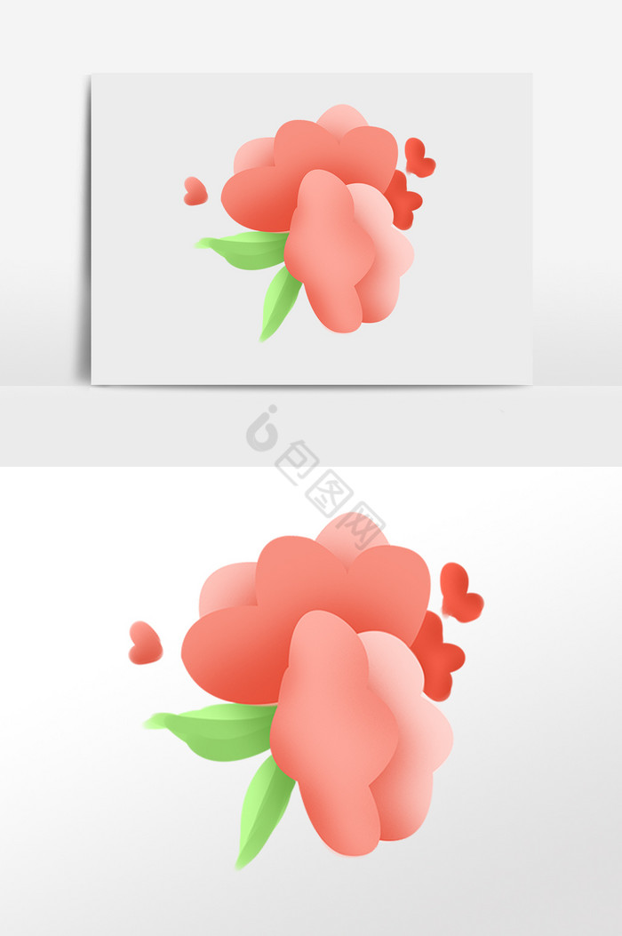 植物樱花花朵插画图片