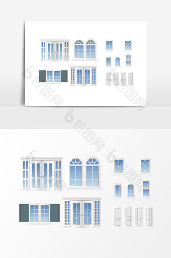 欧式门窗设计素材图片