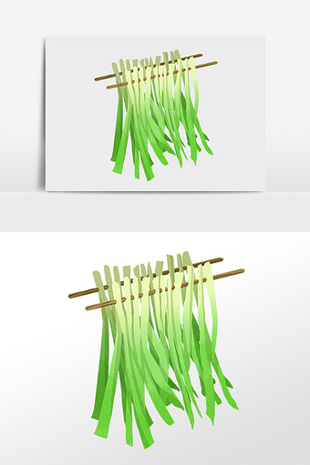 手绘餐饮食物烧烤烤韭菜插画图片下载