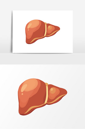 手绘肝炎日肝脏元素