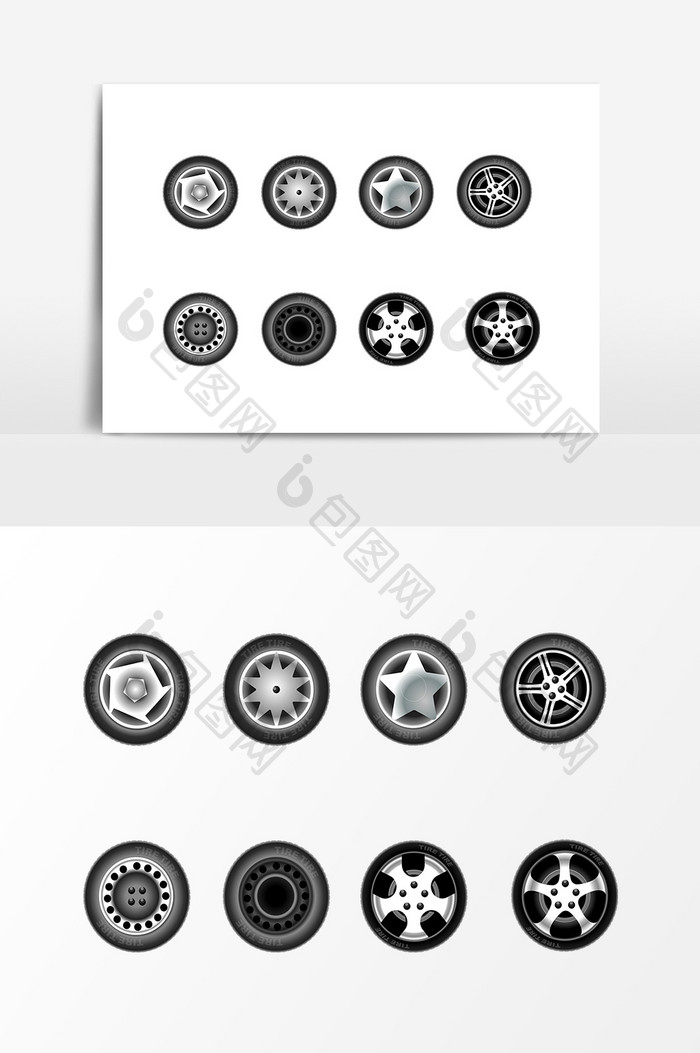 汽车轮胎图案设计元素