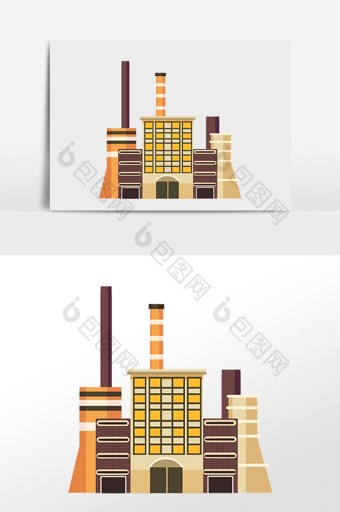 工厂现代建筑机械厂房插画图片图片