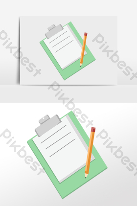 办公用品会议笔记插画