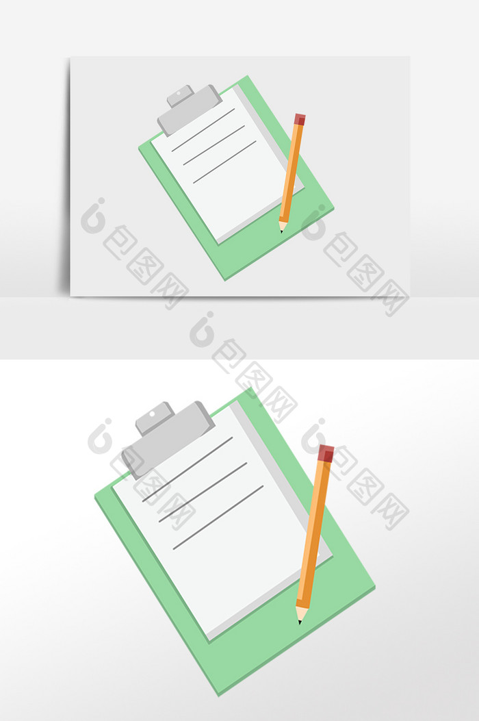 手绘商务办公用品会议笔记插画