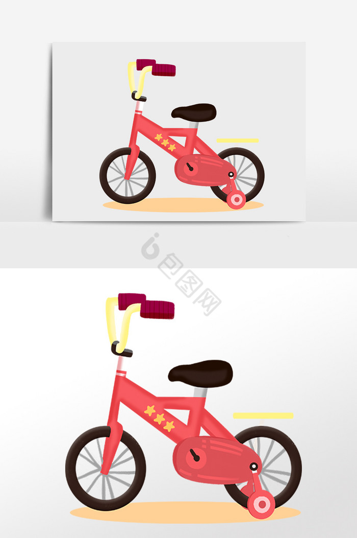 儿童节快乐玩具小自行车插画图片