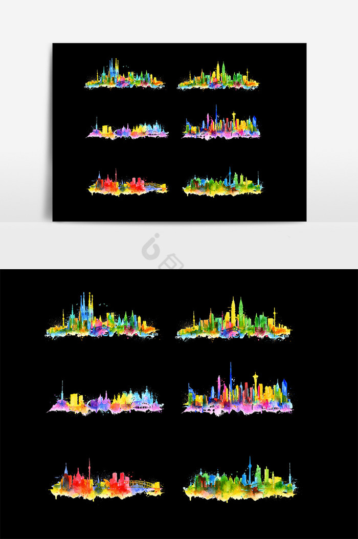 彩色城市图片