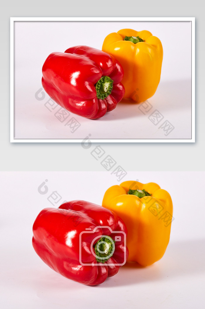 彩椒辣椒红色蔬菜新鲜白底图美食摄影图片图片