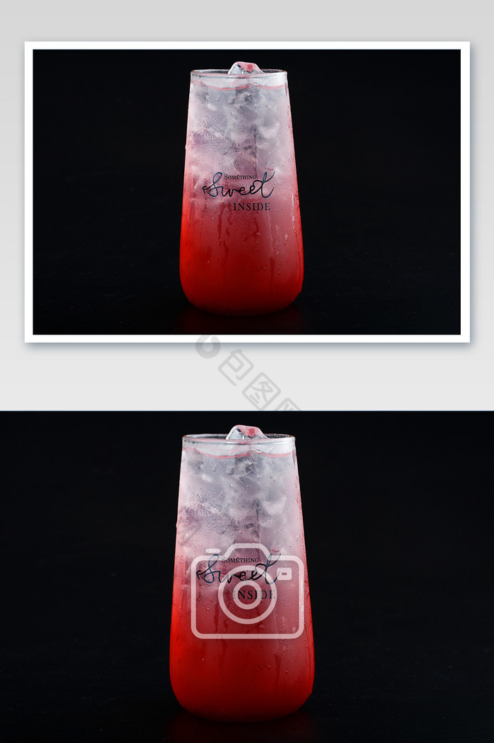 好喝的草莓果汁摄影图图片图片