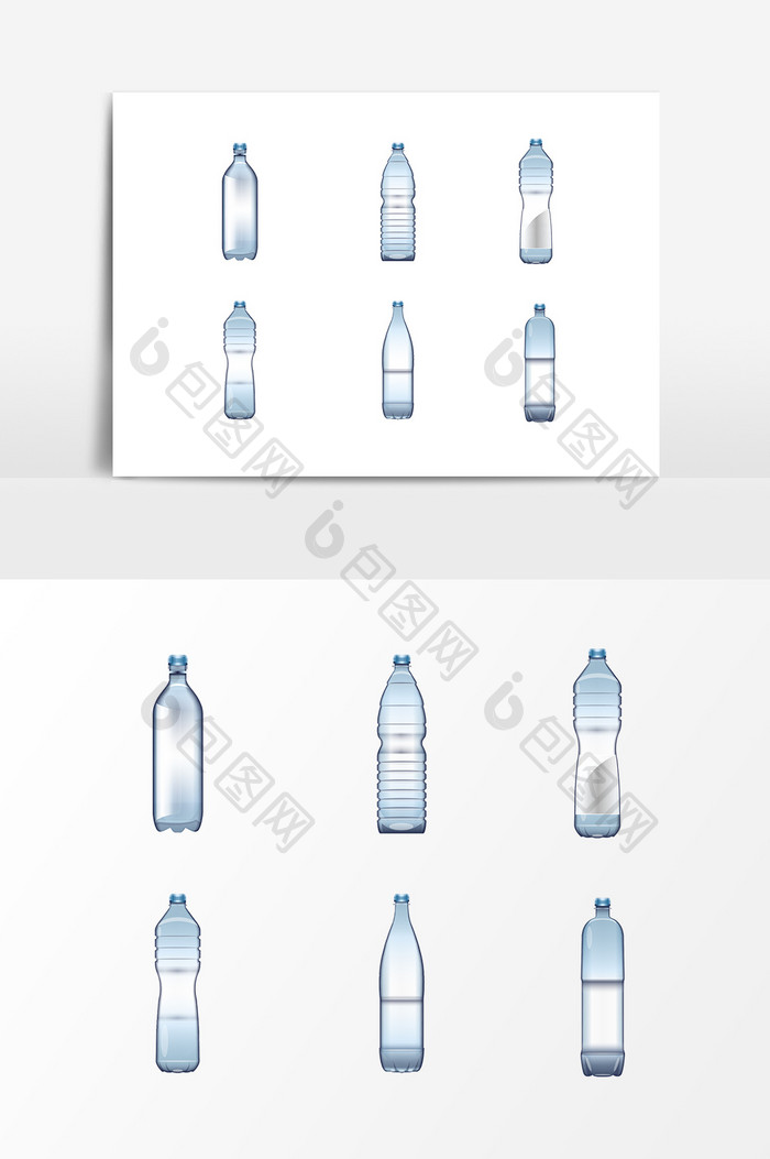 透明水瓶瓶子设计素材