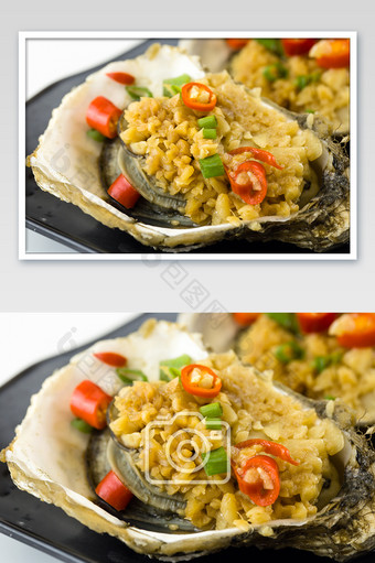 蒜蓉生蚝海鲜大排档美味图片