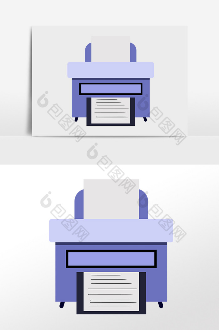 办公用品文具打印机插画图片图片