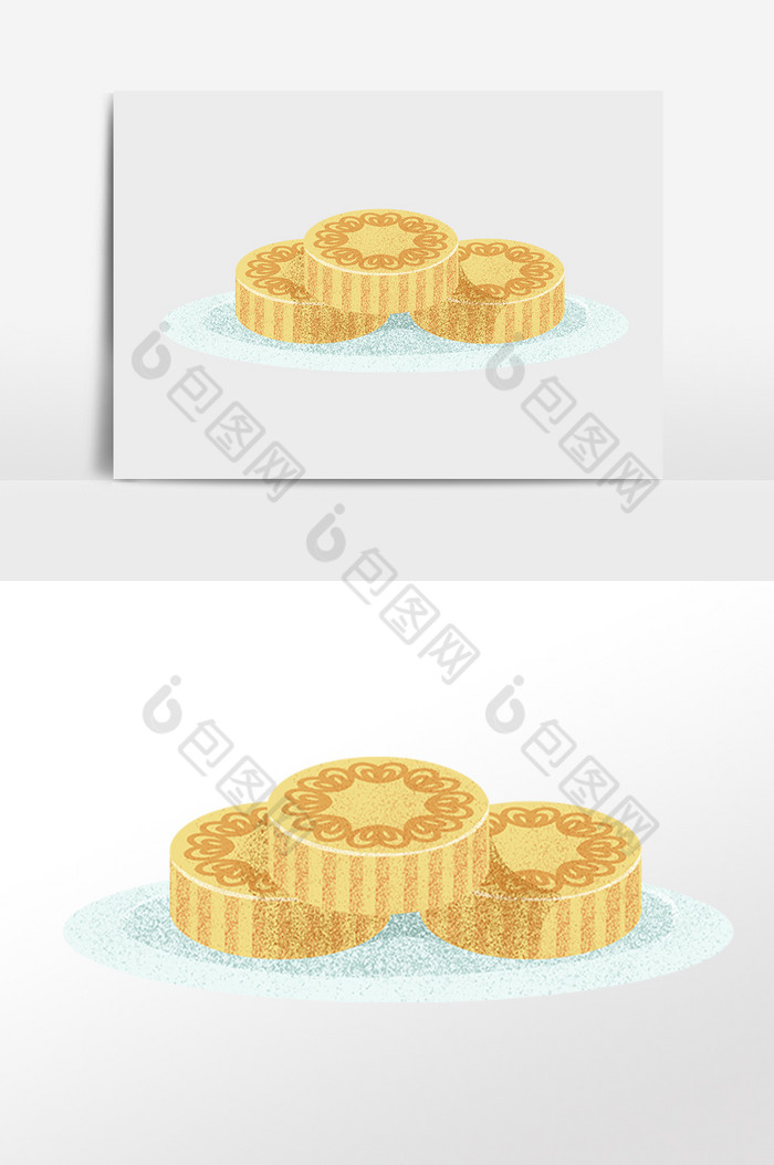 中秋节甜点五仁月饼插画图片图片