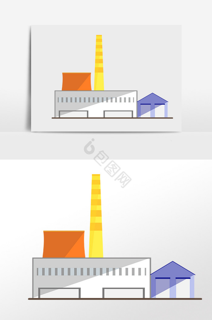 制造中心厂房车间插画图片