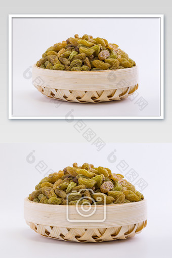 新疆绿色葡萄干干果水果图片