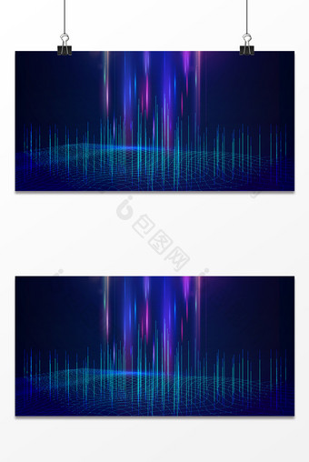 彩色光线科技背景图片