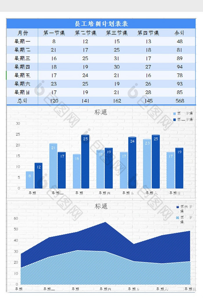 自动生成员工培训计划表Excel模板