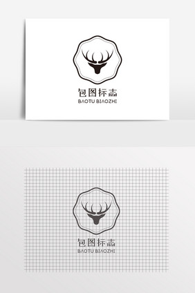 麋鹿小清新简约LOGO标志