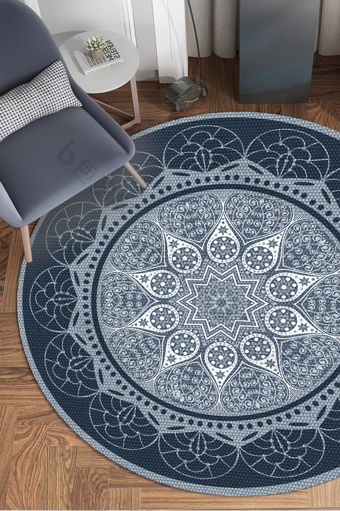 大气欧式古典时尚花纹客厅卧室地毯图案