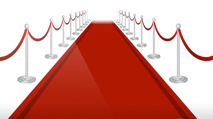 红色地毯大气走廊展示婚礼年会背景视频素材