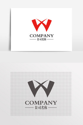 礼服字母W标志商务LOGO