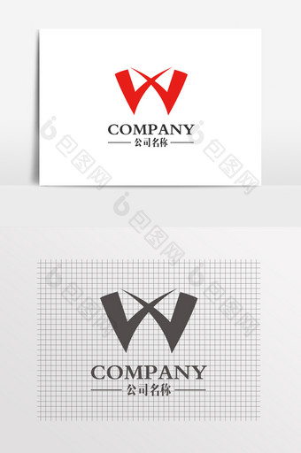 礼服字母W标志商务LOGO图片