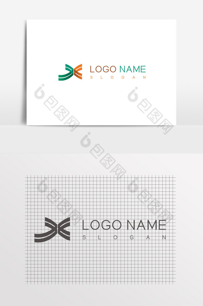 X字母大气LOGO科技标志