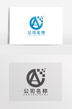 字母A科技水滴LOGO