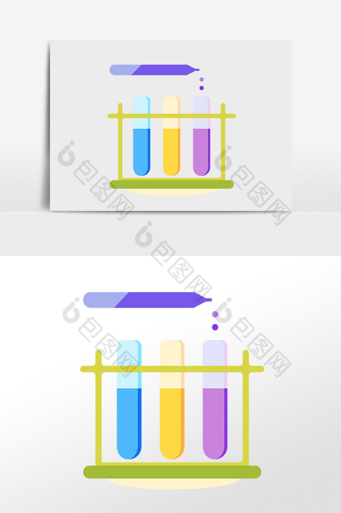 手绘医疗医学设备试验试管插画