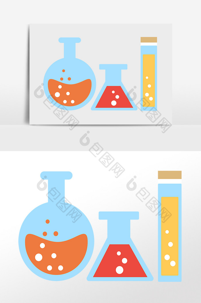 手绘医疗医学试验设备烧杯插画