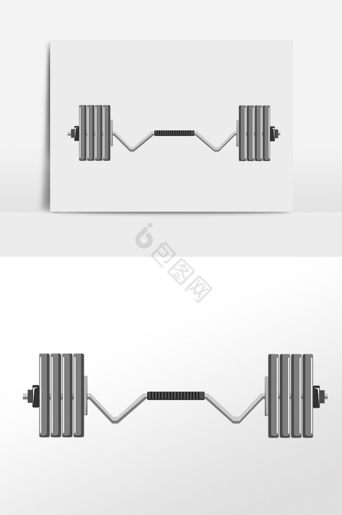 健身房健身举重器插画图片