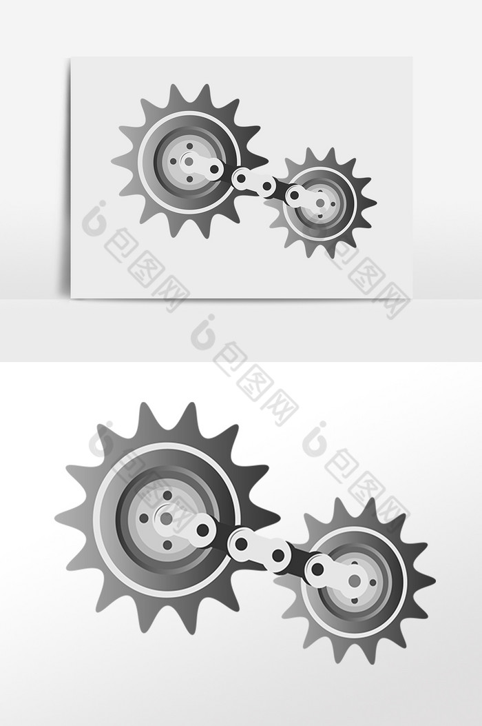汽车零配件齿轮配件插画图片图片