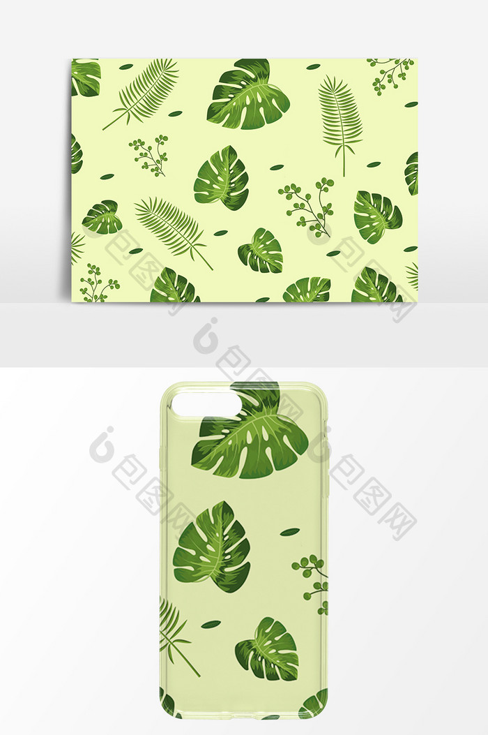 绿色手机壳设计素材