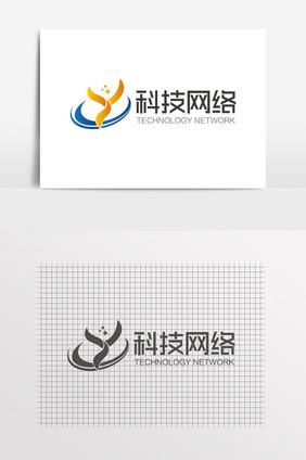 科技网络字母LOGO公司企业标志