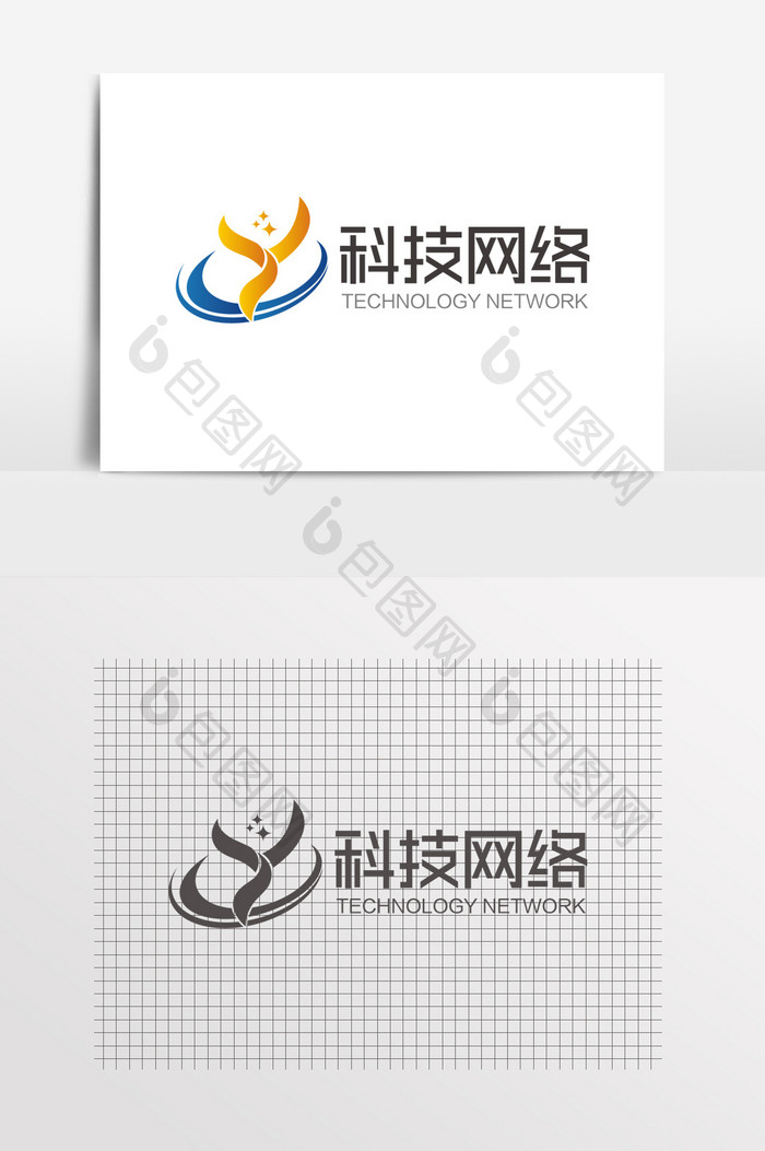 科技网络字母LOGO公司企业标志