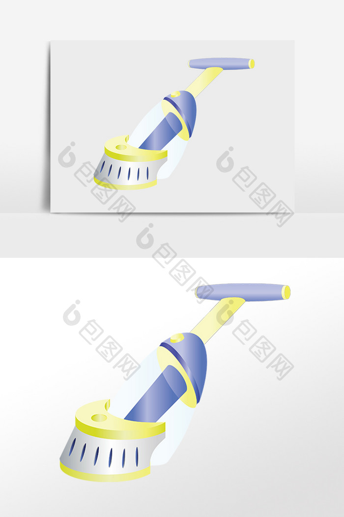 手绘日常生活电器用品吸尘器插画