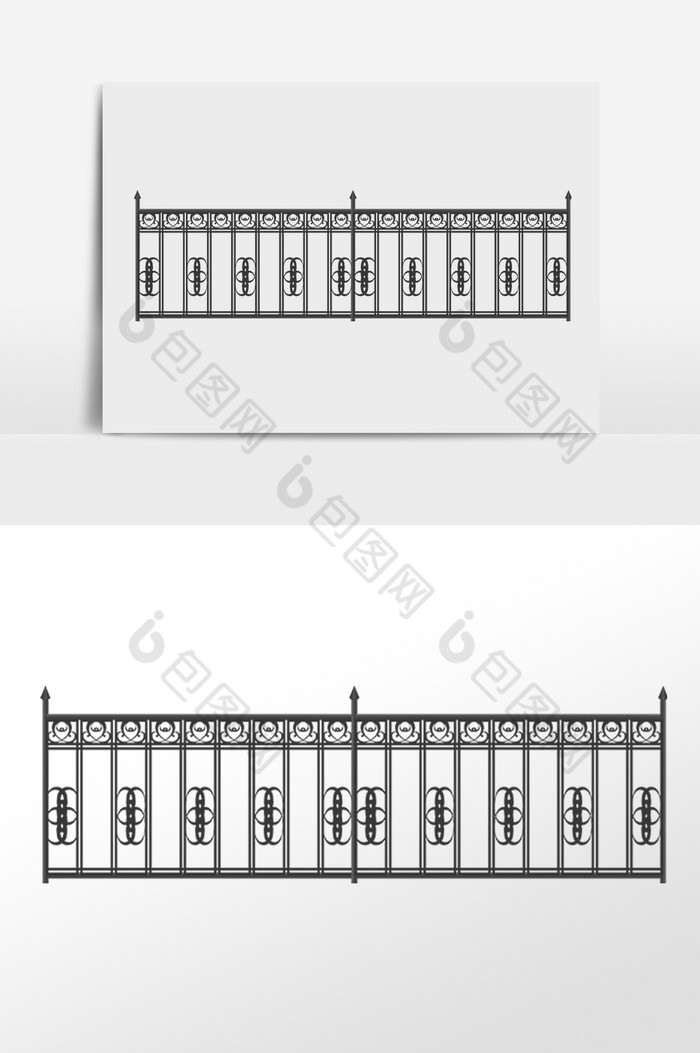 铁围栏住房小区栅栏插画图片图片