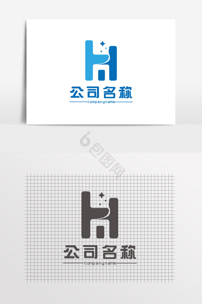 科技字母HLOGO建筑标志图片