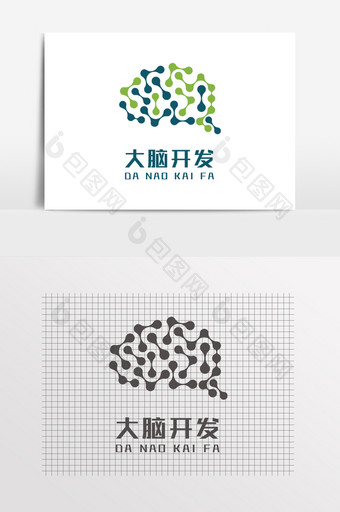 教育大脑早教LOGO标志图片