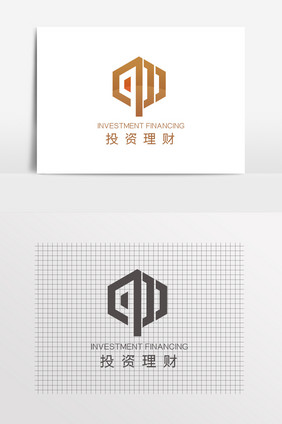 高端大气理财金色立体LOGO