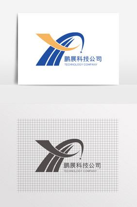 科技通讯桥梁LOGO标志