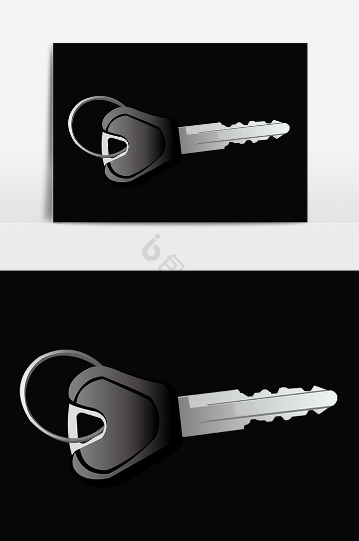 开锁工具摩托车钥匙插画图片