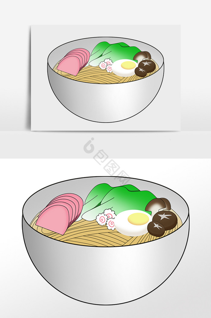 厨房厨具餐碗餐具插画图片