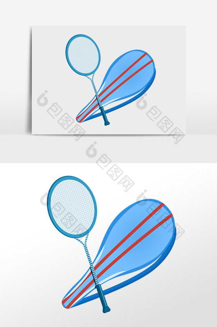 体育运动器材羽毛球拍插画图片图片